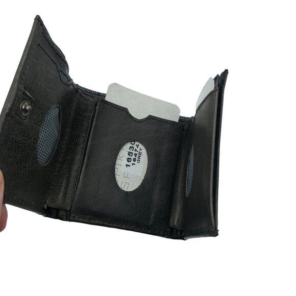 Spikes & Sparrow Austin RFID Protected Leather Wallet With Box Gray Style 16530 - Picture 3 of 6